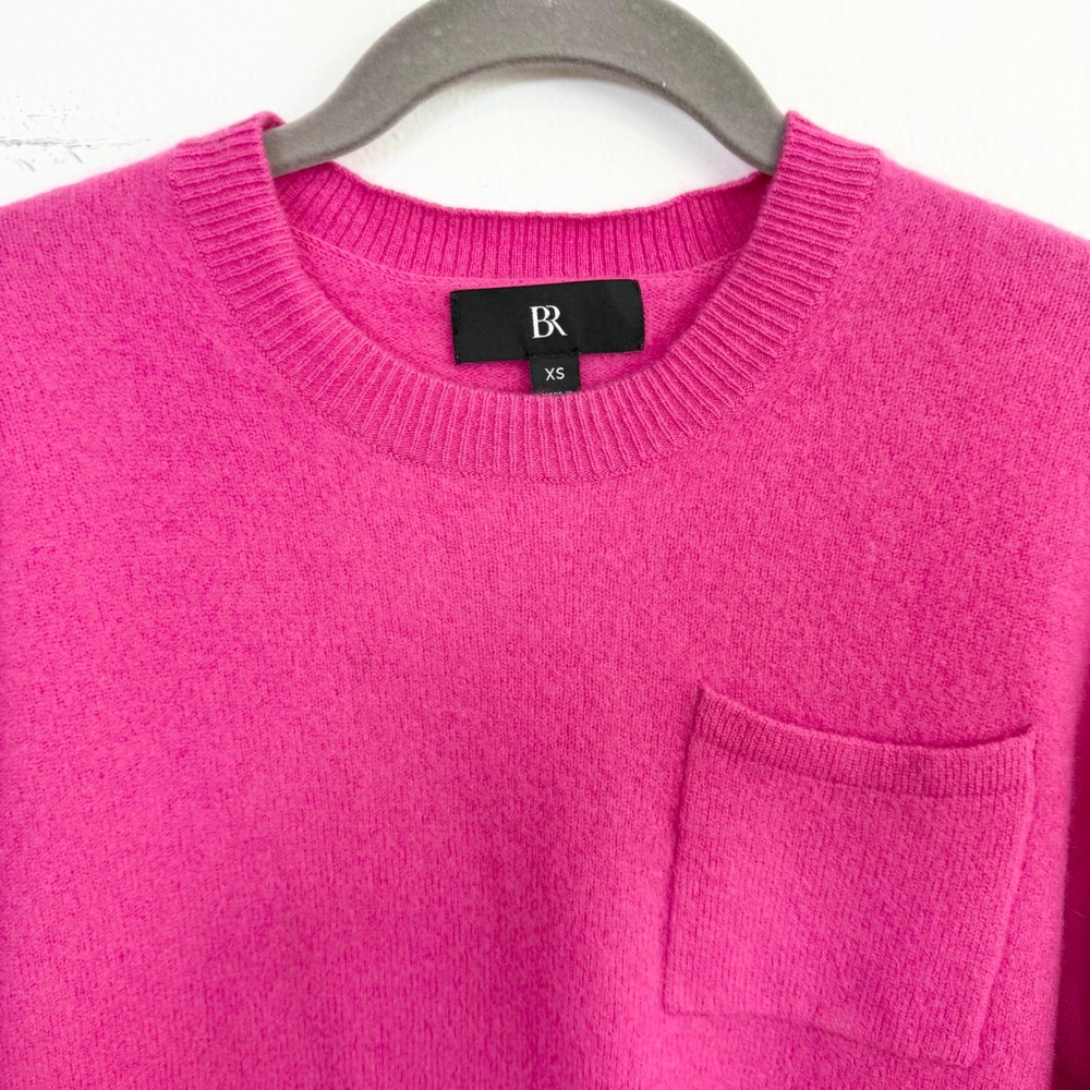 Banana Republic Caro 100% Cashmere Oversized Pocket Sweater Pink XS - Picture 4 of 8